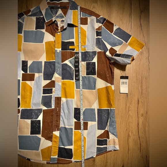 NWT Sean John Multicolor Geometric Button-Down 100% cotton, 2XL - Picture 11 of 13